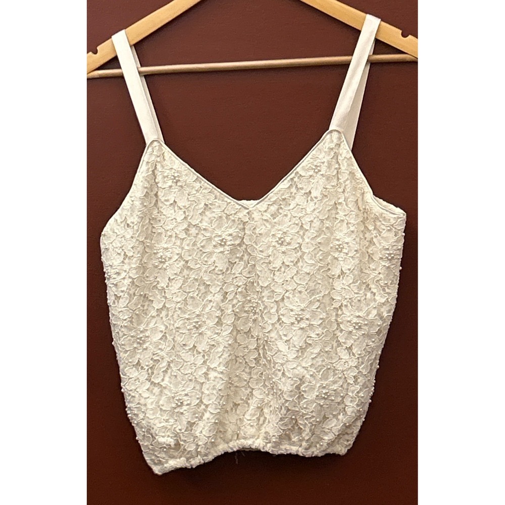 Vintage Nolan Miller Lace Cami Pearl Coquette Bridal Glam Dynasty Collection
